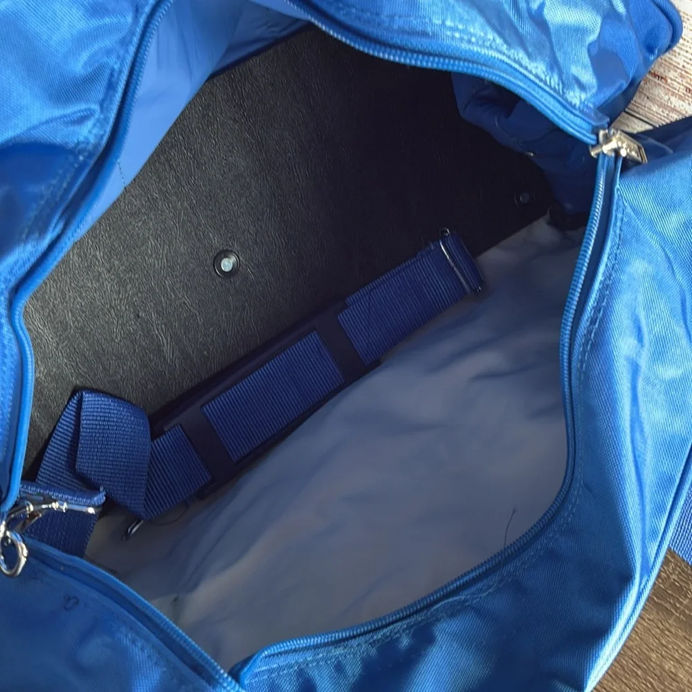 NWT Three Seven Vintage Style Blue Duffle Bag